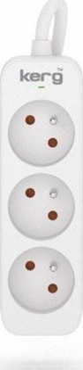 Attēls no Kerg Przeduacz KERG bez wycznika-3 gniazda-biao-szary-3m-10A-H05VV-F-3x1,0mm2