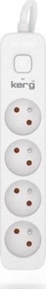 Picture of Kerg Przeduacz KERG z wycznikiem-4 gniazda-biao-szary-3m-10A-H05VV-F-3x1,0mm2