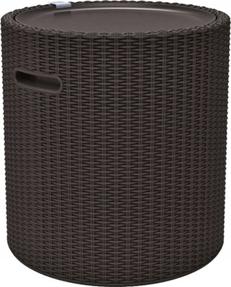 Picture of Keter Stolik ogrodowy Curver Keter Cool Stool brzowy z funkcj schowka