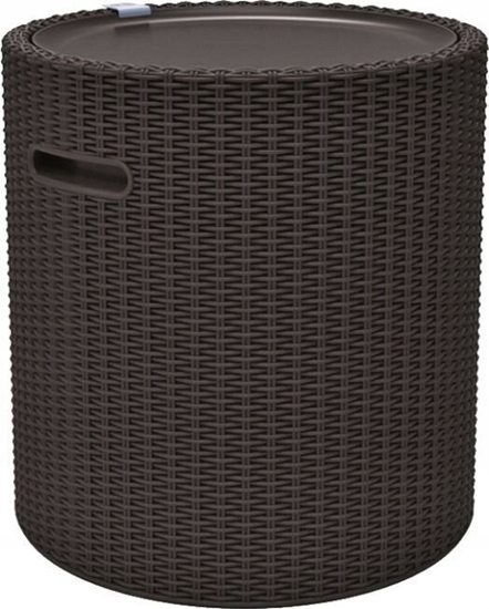 Изображение Keter Stolik ogrodowy Curver Keter Cool Stool brzowy z funkcj schowka