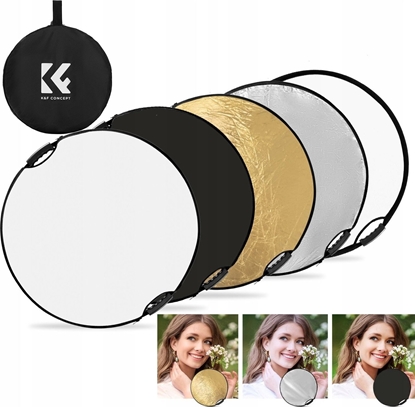 Изображение Kf Blenda Fotograficzna z Uchwytem 5w1 Okrga 110cm DYFUZOR Plener Studio K&F / KF18.0006