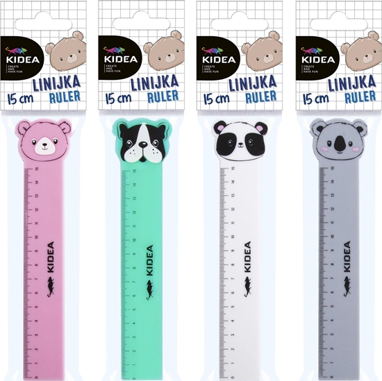 Изображение Kidea Linijka z figurka 15cm Kidea Róowy