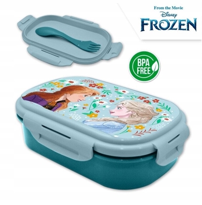 Attēls no Kids Euroswan niadaniówka + sztuce, 21x14x6cm Kraina Lodu Frozen FR50014 Kids Euroswan