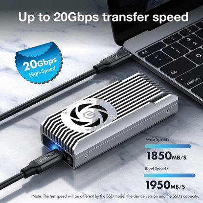 Picture of Kiesze Graugear GRAUGEAR externes        Gehäuse M.2 NVMe mit Lüfter 20Gbit