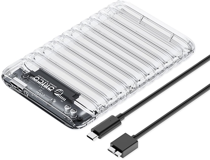 Attēls no Kiesze obudowa na dysk 2139U3-V1 2.5'' HDD / SSD USB Micro-B 5Gb/s - przezroczysta ORICO
