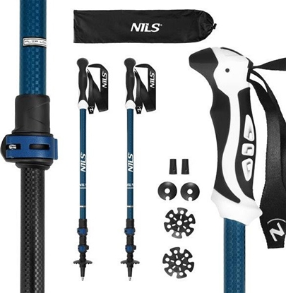 Attēls no Kijki trekkingowe Nils Aluminiowe TK8601 regulowane 65-135cm