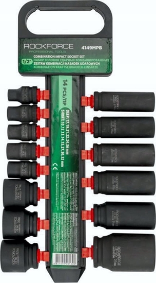 Picture of King Tony ROCKFORCE NASADKI UDAROWE kpl. 14el.  1/2"