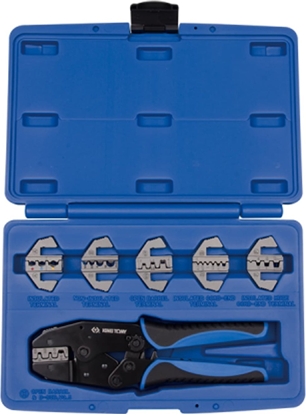 Picture of King Tony SZCZYPCE Z WYMIENNYMI MATRYCAMI DO ZACISKANIA KONCÓWEK PRZEWODÓW King Tony