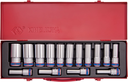 Picture of King Tony ZESTAW NASADEK 1/2" 15cz. DUGIE 12-kt. KASETA King Tony