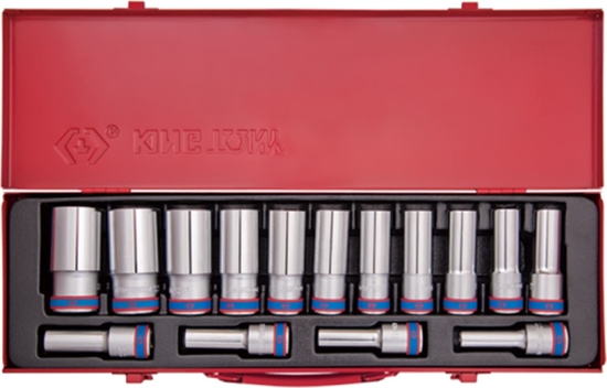 Изображение King Tony ZESTAW NASADEK 1/2" 15cz. DUGIE 12-kt. KASETA King Tony