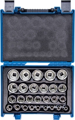 Picture of King Tony ZESTAW NASADEK 1/2", 27cz. KRÓTKIE 6-kt. 8 - 36mm, WALIZKA King Tony