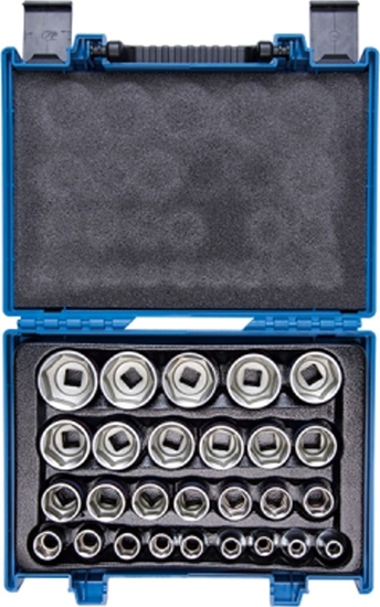 Picture of King Tony ZESTAW NASADEK 1/2", 27cz. KRÓTKIE 6-kt. 8 - 36mm, WALIZKA King Tony