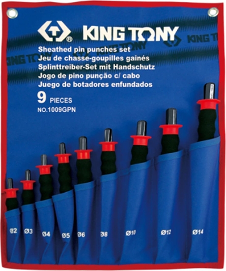 Picture of King Tony ZESTAW WYBIJAKÓW IGOWYCH Z UCHWYTEM GUMOWYM 9 cz. 2 - 14mm King Tony
