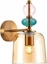 Attēls no Kinkiet Italux Namos WL-27092A-MC-BRO kinkiet lampa cienna modern nowoczesny metalowy szklany klosz 1x40W E27 zoty/multikolor