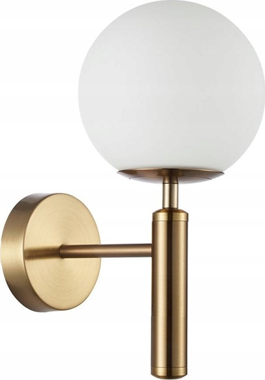 Picture of Kinkiet Italux Ravena WL-2324-1 GD+OPA kinkiet lampa cienna 1x10W E27 brzowy/biay