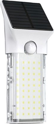 Изображение Kinkiet PowerNeed Solarna bakteriobójcza lampa UV 1000lm z czujnikiem ruchu 3w1 - kinkiet, latarka i neutralizacja wirusów, panel soneczny 1W