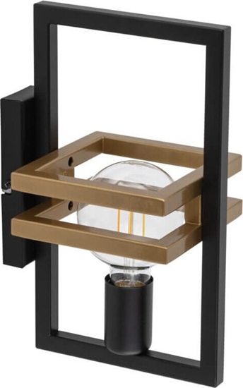 Изображение Kinkiet Sigma Metalowy kinkiet prostoktny Merci ramki czarne zote