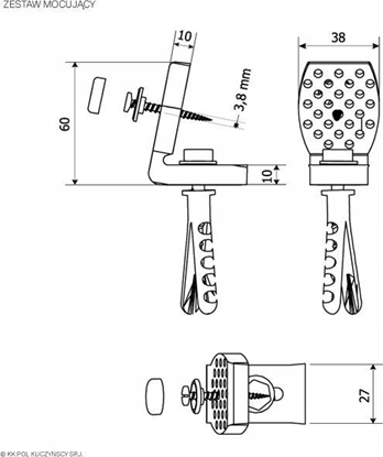 Picture of KK-Pol Mocowanie Do Ceramiki Akc/335/0/TSyfony, stelae