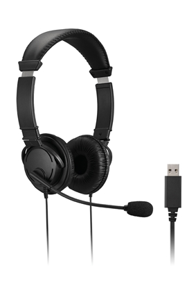 Picture of Klasiskās USB-A austiņas ar mikrofonu un skaļuma regulēšanas funkciju