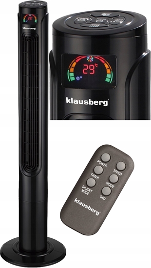 Изображение Klausberg WENTYLATOR KOLUMNOWY PODOGOWY Z PILOTEM 55W KLAUSBERG KB-7720