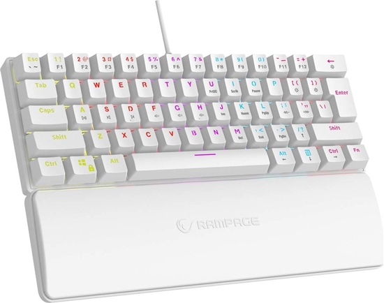 Picture of Klawiatura Rampage Plower K60 RMP Blue Switch (PLOWERK60-WHITE)
