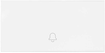 Picture of Klawisz Kontakt-Simon Simon 100 10000017-230 do czników / przycisków mechanicznych z piktogramem dzwonek biay mat