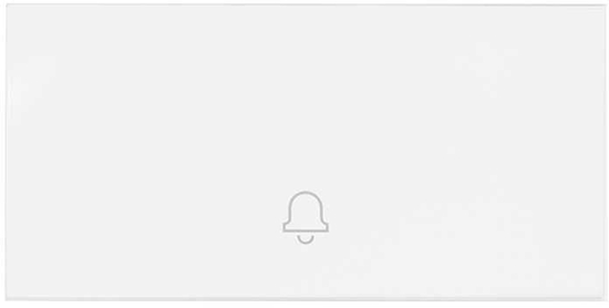 Picture of Klawisz Kontakt-Simon Simon 100 10000017-230 do czników / przycisków mechanicznych z piktogramem dzwonek biay mat