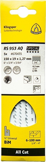 Изображение Klingspor KLINGSPOR BRZESZCZOT DO PIY SZABLASTEJ 150x19x1,27mm RS 953 AQ /5szt.