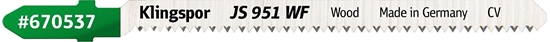 Picture of Klingspor KLINGSPOR BRZESZCZOT DO WYRZYNARKI 100x8x1,45mm JS 951 WF /5szt.