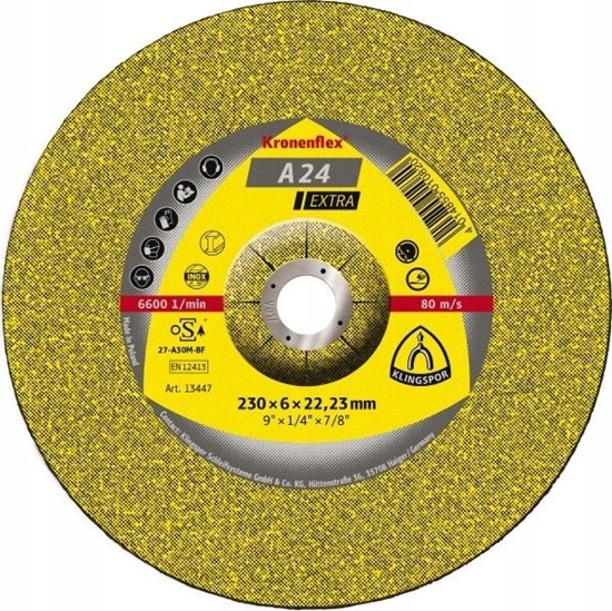 Picture of Klingspor tarcza szlifierska do metalu 230x6,0 A24EX (13447)