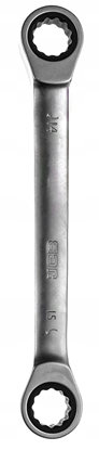 Picture of Klucz oczkowy dwustronny z grzechotk 14x15mm