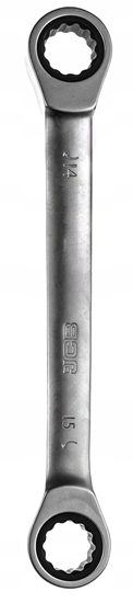 Picture of Klucz oczkowy dwustronny z grzechotk 14x15mm