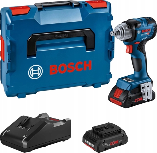 Изображение Klucz udarowy Bosch Bosch cordless impact wrench GDS 18V-330 HC Professional, 18Volt (blue/black, 2x Li-Ion battery ProCORE18V 4.0Ah, Bluetooth module, in L-BOXX)