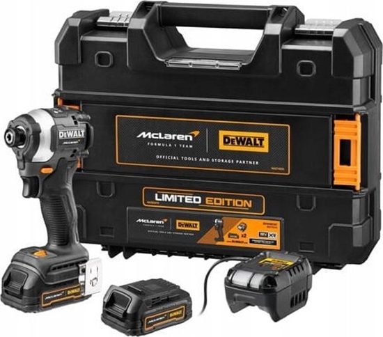 Picture of Klucz udarowy Dewalt DeWALT cordless impact wrench DCF85ME2GT, 18V, 1/4", in McLaren design (grey/black, 2x POWERSTACK Li-Ion battery 1.7 Ah, in T STAK box)