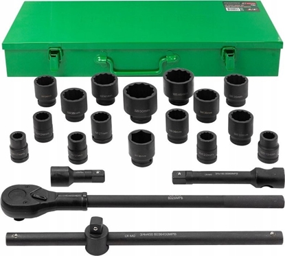 Picture of Klucz udarowy ROCKFORCE / WMC ROCKFORCE ZESTAW KLUCZY UDAROWYCH 21el. 3/4" 12KT.  17-50mm