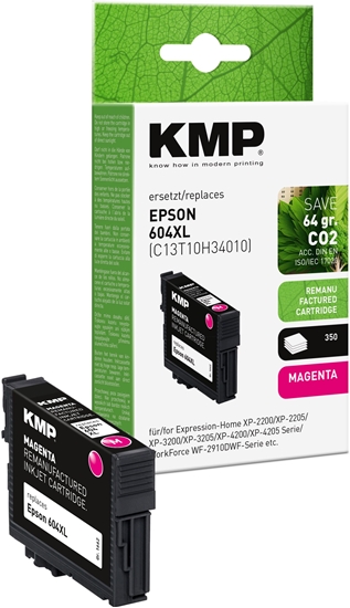 Изображение KMP Patrone Epson 604XL (T10H3) magenta 350 S. 5ml remanufactured