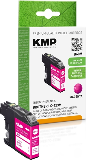 Picture of KMP Printtechnik AG KMP Patrone Brother LC-123M      600 S. magenta remanufactured