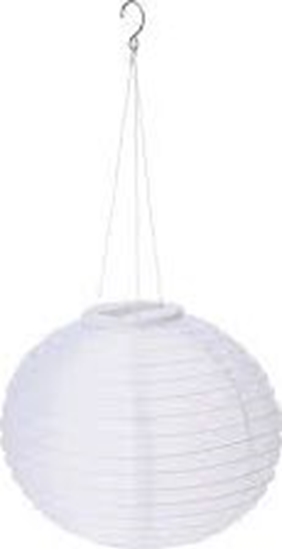 Picture of KMTP Lampion solarny ogrodowy 40 cm biay owietlenie dekoracyjne do ogrodu