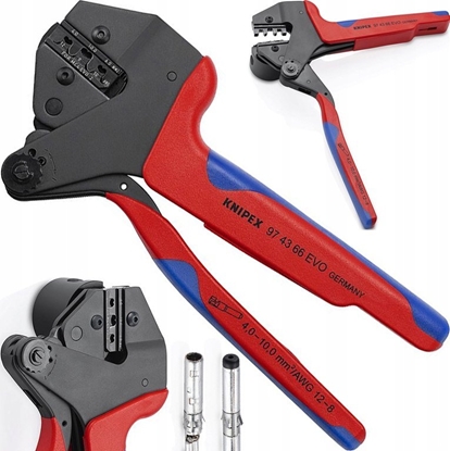 Attēls no Knipex KNIPEX Crimping system pliers 97 43 66 EVO, crimping pliers (red/blue, for MC4 EVO 2 solar connectors)