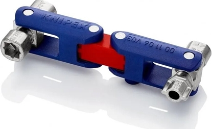 Изображение Knipex KNIPEX DoubleJoint control cabinet wrench, socket wrench (blue/red, total arm length 97mm)