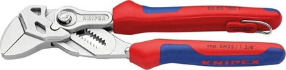 Attēls no Knipex Szczypce nastawne 1.3/8", 35/180mm chromowane, z uchwytem do mocowania