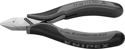 Attēls no Knipex Szczypce precyzyjne tnce boczne dla elektroników KNIPEX 77 42 115 ESD