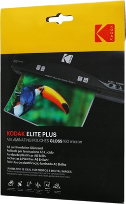 Attēls no Kodak Folia Laminacyjna Do Laminowania Kodak 25 Szt. A6 10x15 Cm / 160 Mikronów / Cat 3650-667
