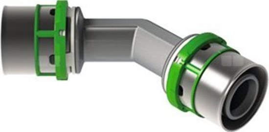 Picture of Kolano 45 stopni zaprasowywane MultiSkin mosidz/ocynk 63x63 7041W63