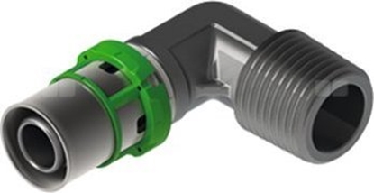 Attēls no Kolano 90 stopni GZ zaprasowywane MultiSkin mosidz/cynowany 20x1/2