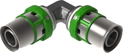 Attēls no Kolano 90 stopni zaprasowywane MultiSkin mosidz/cynowany 20x20