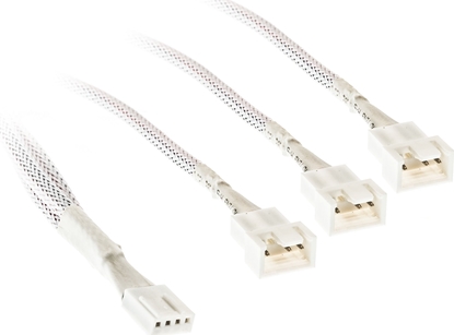 Attēls no Kolink 1-2 PWM Lüfter Splitterkabel - 35cm, geflochten, weiß