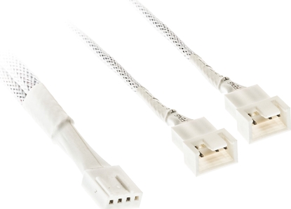 Attēls no Kolink 1-3 PWM Lüfter Splitterkabel - 35cm, geflochten, weiß