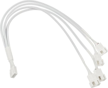 Attēls no Kolink 1-4 PWM Lüfter Splitterkabel - 35cm, geflochten, weiß