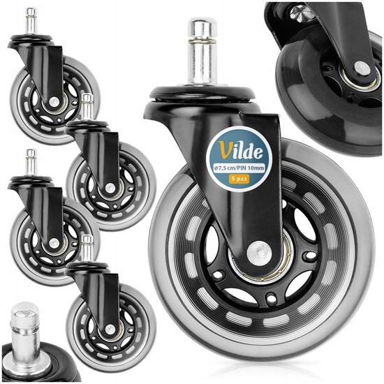 Picture of Kóka do Fotela Kauczukowe Obrotowe VILDE 7,5cm / 10 mm 5 szt.